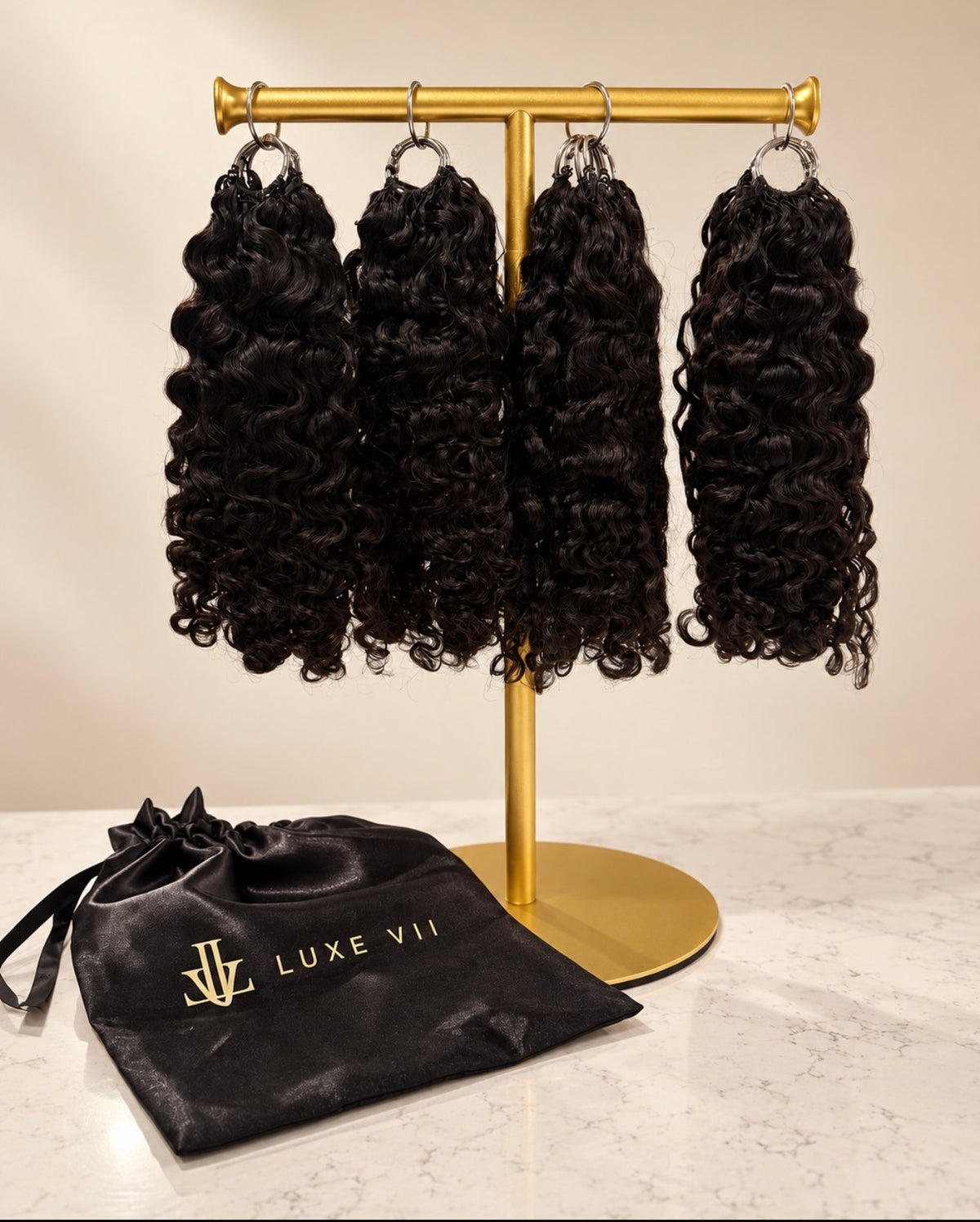 Luxe VII | Burmese Curly Human Hair Crochet Extensions