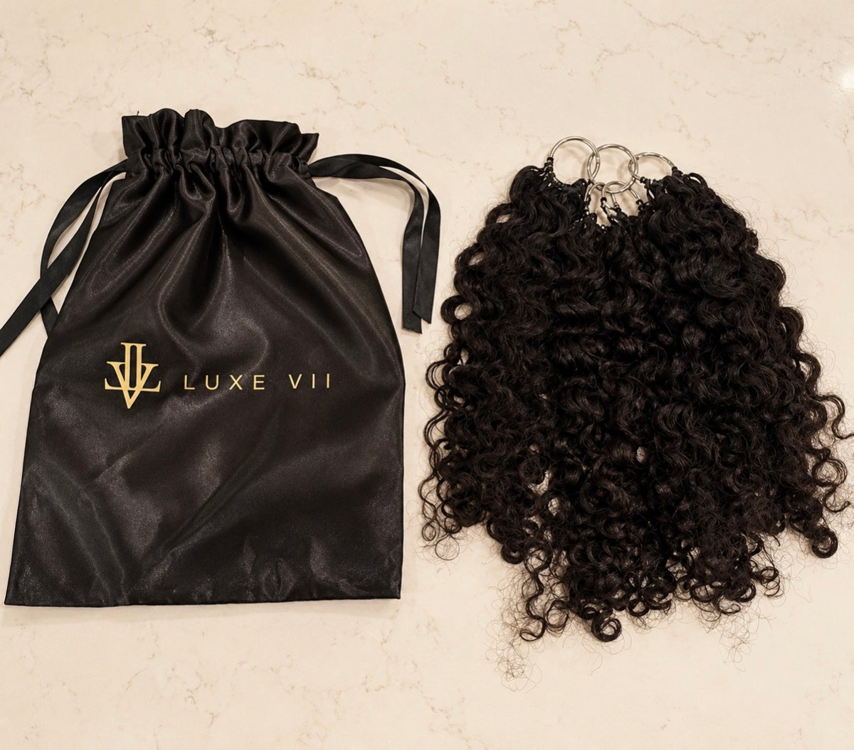 Luxe VII | Burmese Curly Human Hair Crochet Extensions