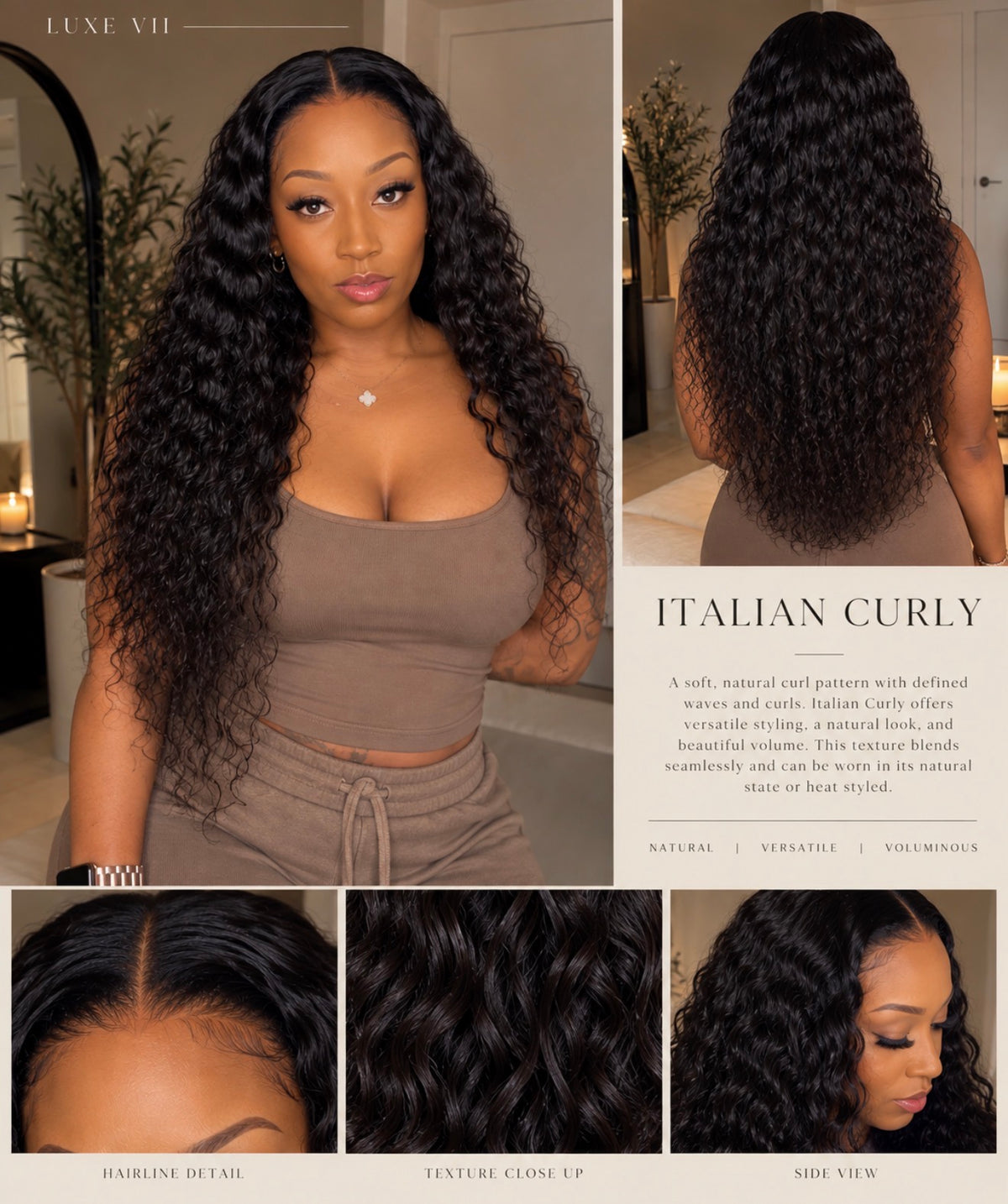Luxe VII |  Italian Curly Wig